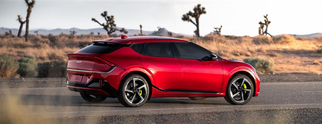 Side view of the 2024 Kia EV6 Red