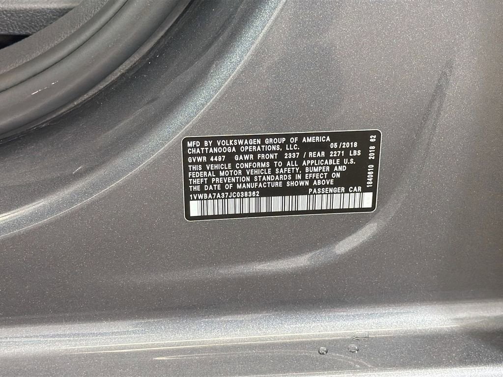 2018 Volkswagen Passat 2.0T SE
