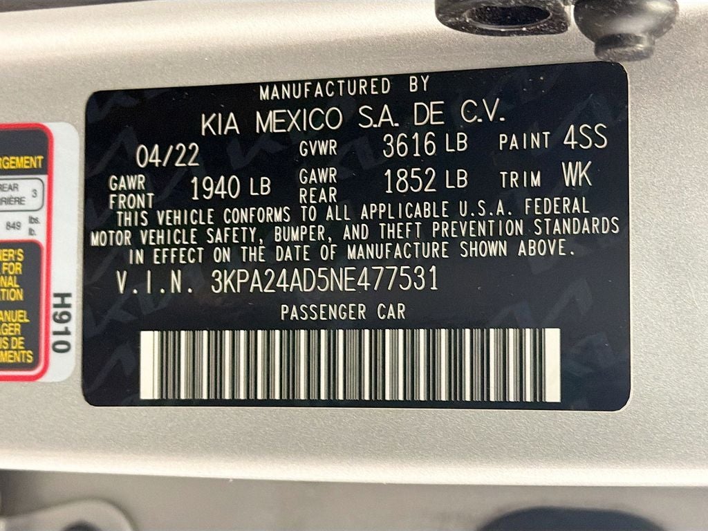 2022 Kia Rio S