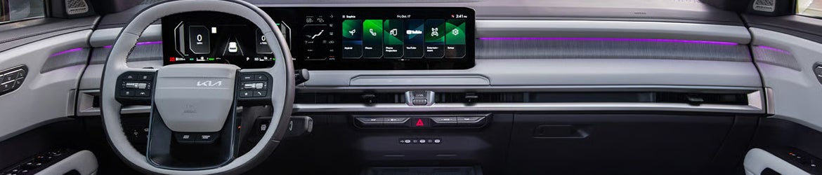 2027 Kia Telluride infotainment system with touchscreen display, Apple CarPlay, Android Auto, and wireless charging in Akron, OH