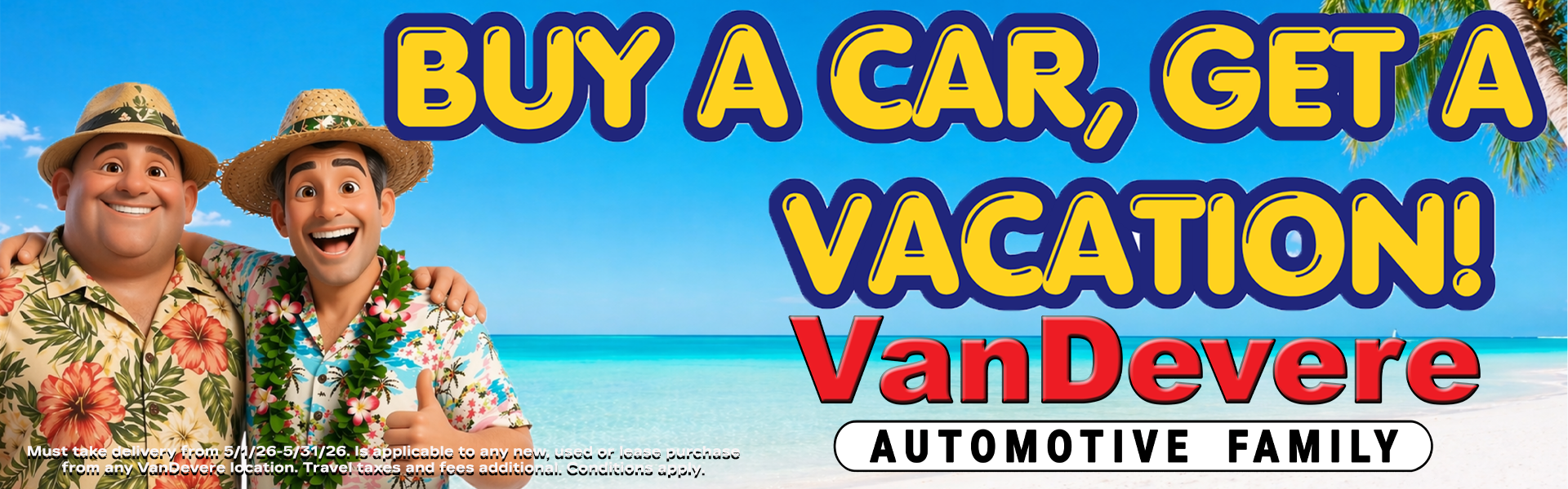 buy a car get a vacation offer